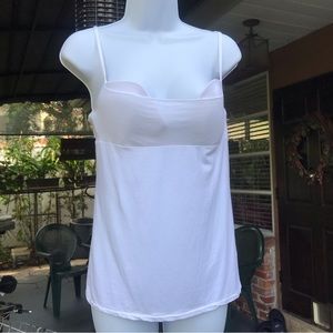 DIESEL , size L white women sleeveless top with lift up bra size 38C